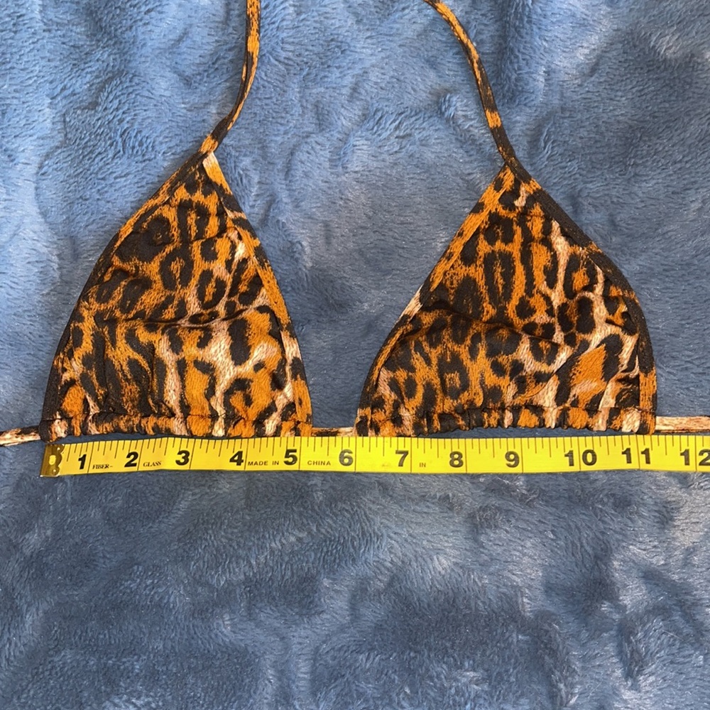 Vintage Rare Leopard Print String Bikini Port-Cro… - image 8